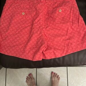 Women's Coral Eyelet Shorts